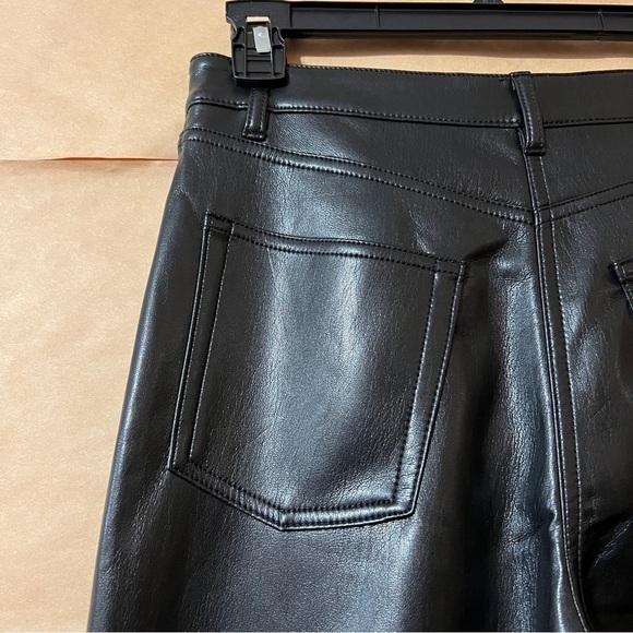 Aritzia | Wilfred The Melina Cropped Pants Vegan Leather High Rise Black Size 4 - Picture 10 of 11